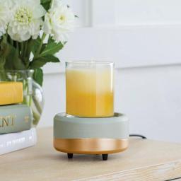 Candle Warmers Etc Midas 5.2 in. 2-in-1 Classic Fragrance Warmer - Gray and Gold thumbnail 4