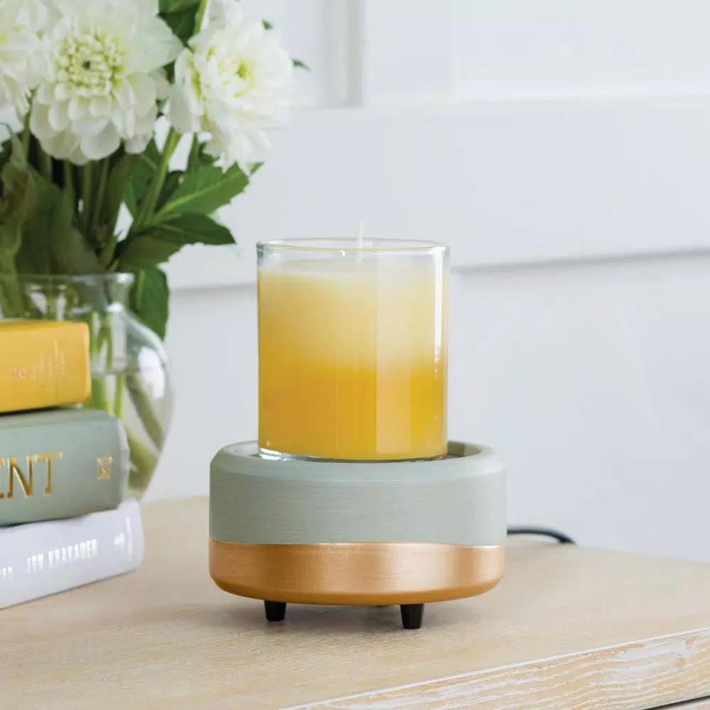 Candle Warmers Etc Midas 5.2 in. 2-in-1 Classic Fragrance Warmer - Gray and Gold