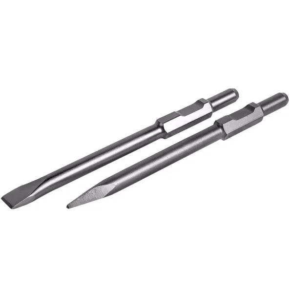 TR Industrial Point and Flat Chisel Bit Set for TR-100 and TR-300 Demolition Hammers