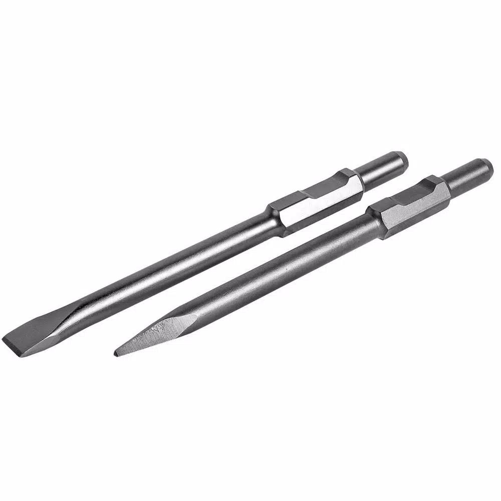 TR Industrial Point and Flat Chisel Bit Set for TR-100 and TR-300 Demolition Hammers