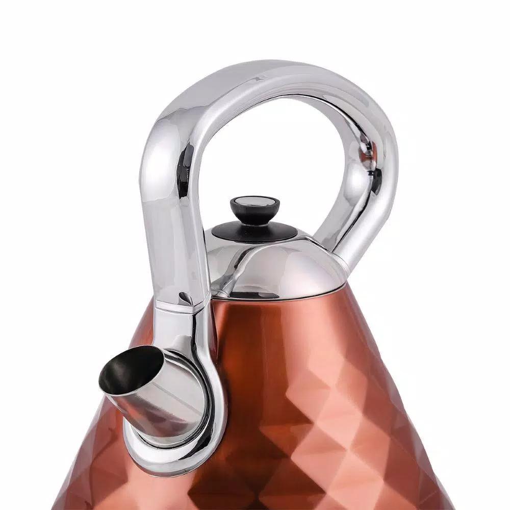 Ovente Cleo Collection 1.7L Copper Electric Kettle, 1500W Stainless Steel Tea Kettle with Auto Shut-Off