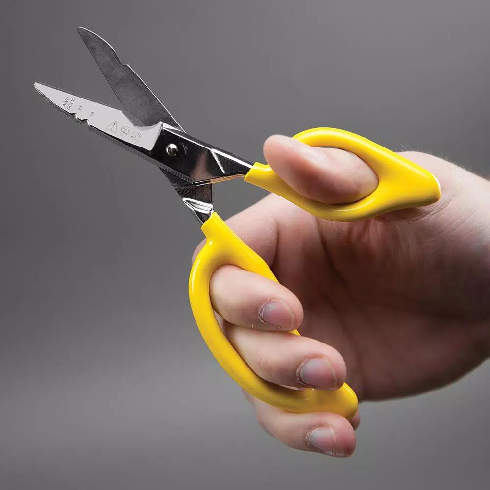 Klein Tools All-Purpose Electrician's Scissors with Serrated High Carbon Steel Blades