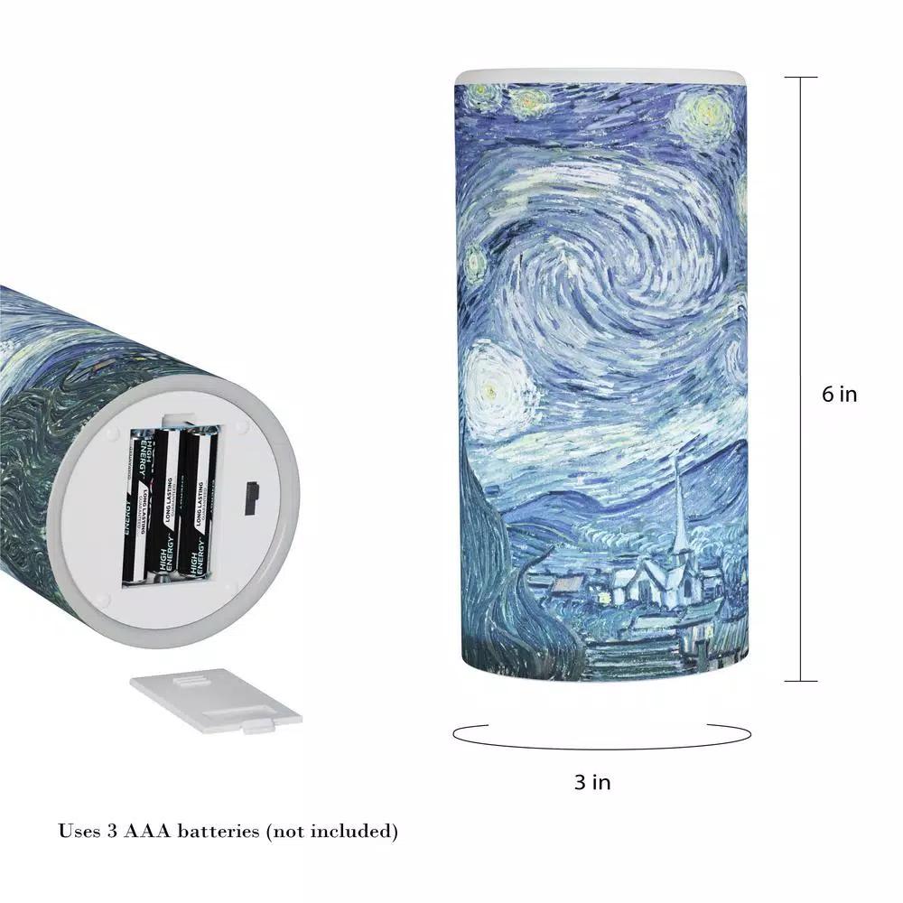 Lavish Home Starry Night LED Flameless Candle with Remote, Vanilla Scented