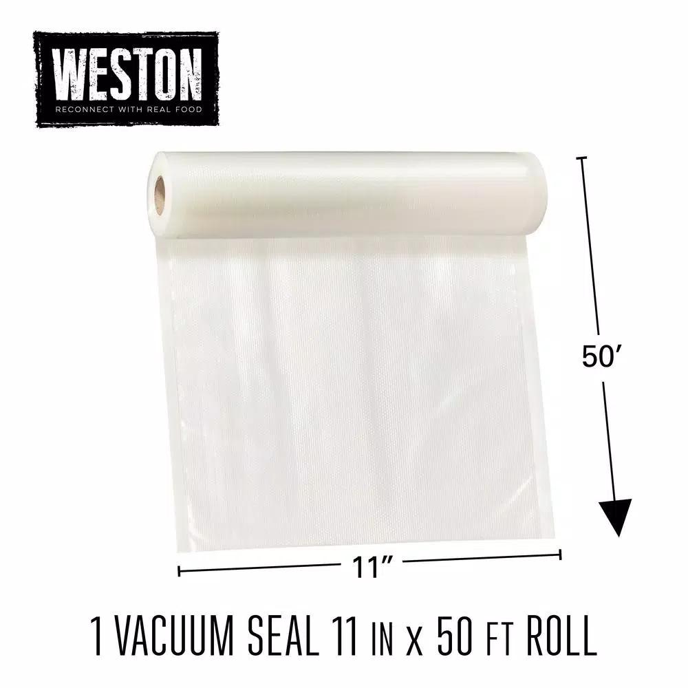 Weston Heavy Duty Vacuum Sealer Bag Roll, 11 in. x 50 ft., 3.0 Mil Two-Ply, BPA Free
