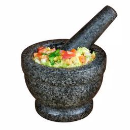 TACO TUESDAY Granite Stone Mortar and Pestle Set, 5.5 in. - Dark Gray thumbnail 3