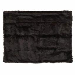 Noble House Toscana Shadow Faux Fur Throw Blanket, Gray Modern Solid Pattern thumbnail 1