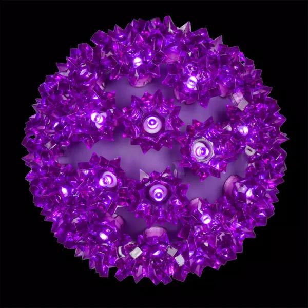 Wintergreen Lighting 7.5 in. 120-Light Purple LED Decorative Starlight Sphere