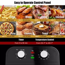 Costway 12.7 Qt. Black Air Fryer Oven with Rotisserie, 1600W Multi-Function Cooker thumbnail 8
