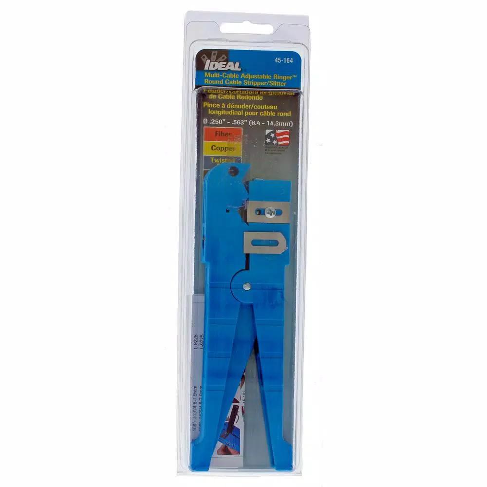 Ideal Big Blue Adjustable Ringer Coax Stripper, 1/4 in. to 9/16 in., Blue