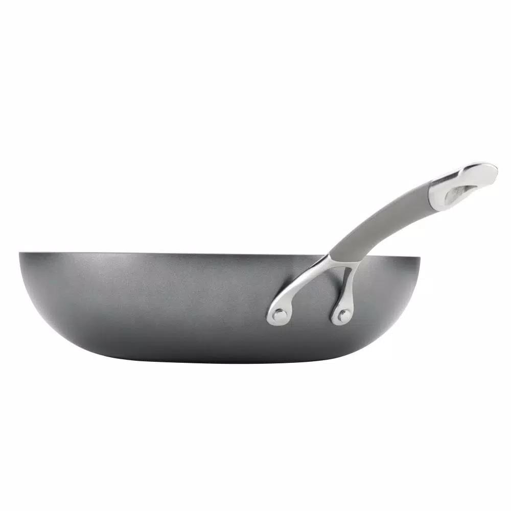 Circulon Elementum 12-Inch Hard-Anodized Nonstick Stir Fry Wok, Oyster Gray