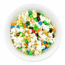 Nostalgia 600W 8 oz. Ivory Popcorn Machine with Cart and Candy Dispenser thumbnail 6