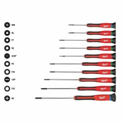 Milwaukee 10-Piece Precision Screwdriver Set with All-Metal Core thumbnail 1