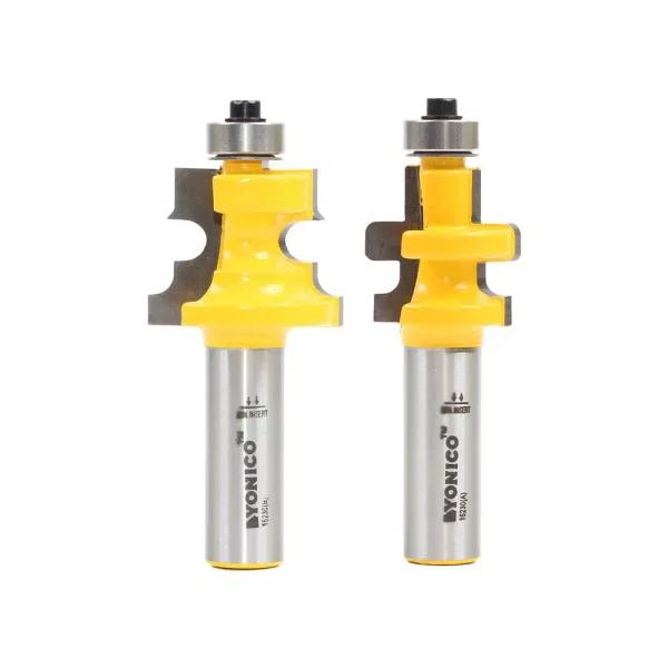 Yonico Carbide Tipped Tongue and Groove Flooring Router Bit Set, 1/2 in. Shank, 2-Piece