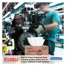 WYPAll X80 HydroKnit Wipers, White, 12.5 x 16.8 in, 160 Per Box thumbnail 4