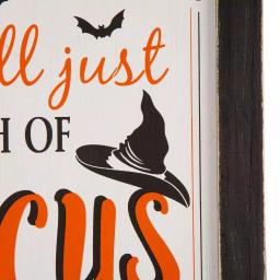Glitzhome 24 in. Hocus Pocus Halloween Wooden Easel Sign - Standing or Hanging Decor thumbnail 3