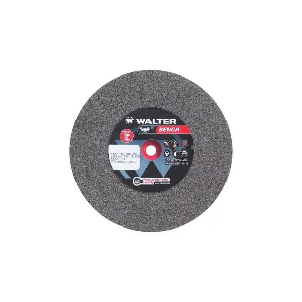 WALTER SURFACE TECHNOLOGIES 8 in. Aluminum Oxide Bench Grinding Wheel, 40 Grit, 1 in. Arbor