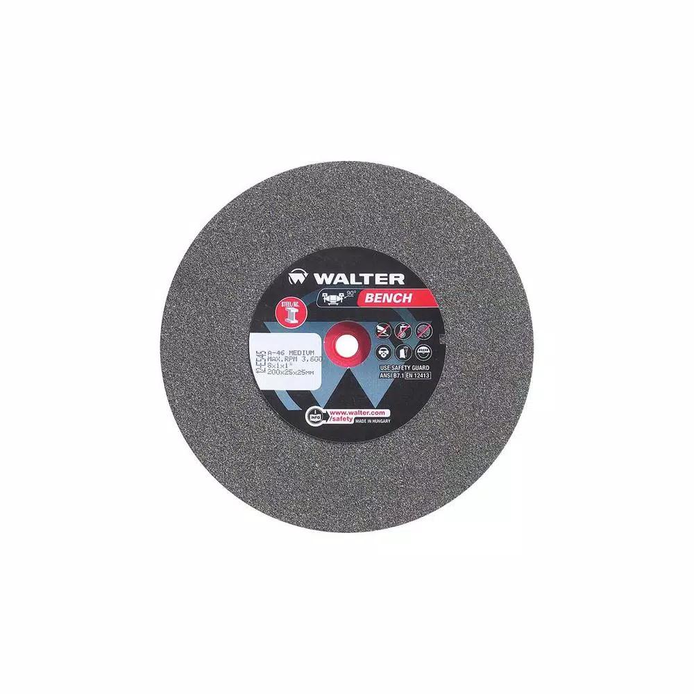 WALTER SURFACE TECHNOLOGIES 8 in. Aluminum Oxide Bench Grinding Wheel, 40 Grit, 1 in. Arbor