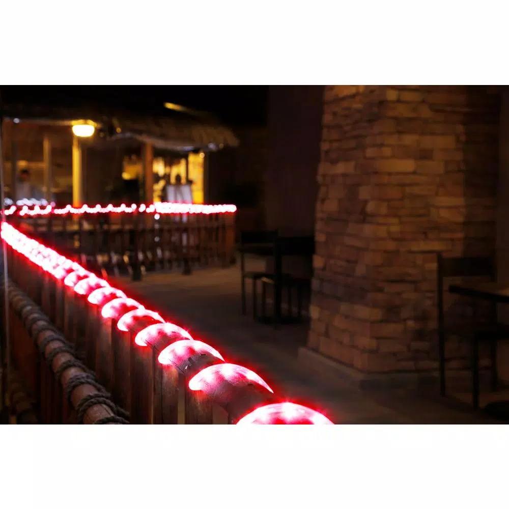 DEERPORT DECOR 16 ft. Red LED Rope Light 2-Pack, 360° Directional Shine, Indoor/Outdoor Specialty Lights