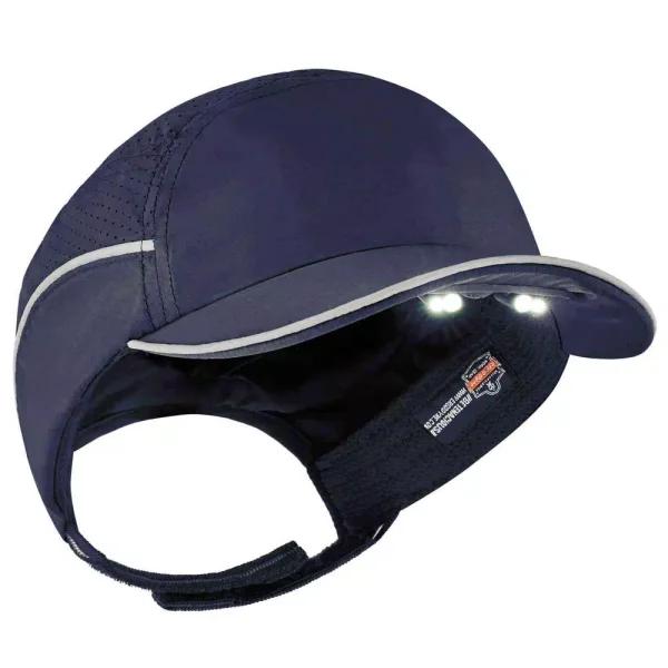 Skullerz 8965 Lightweight Vented Bump Cap with Dual-Action LED Lighting