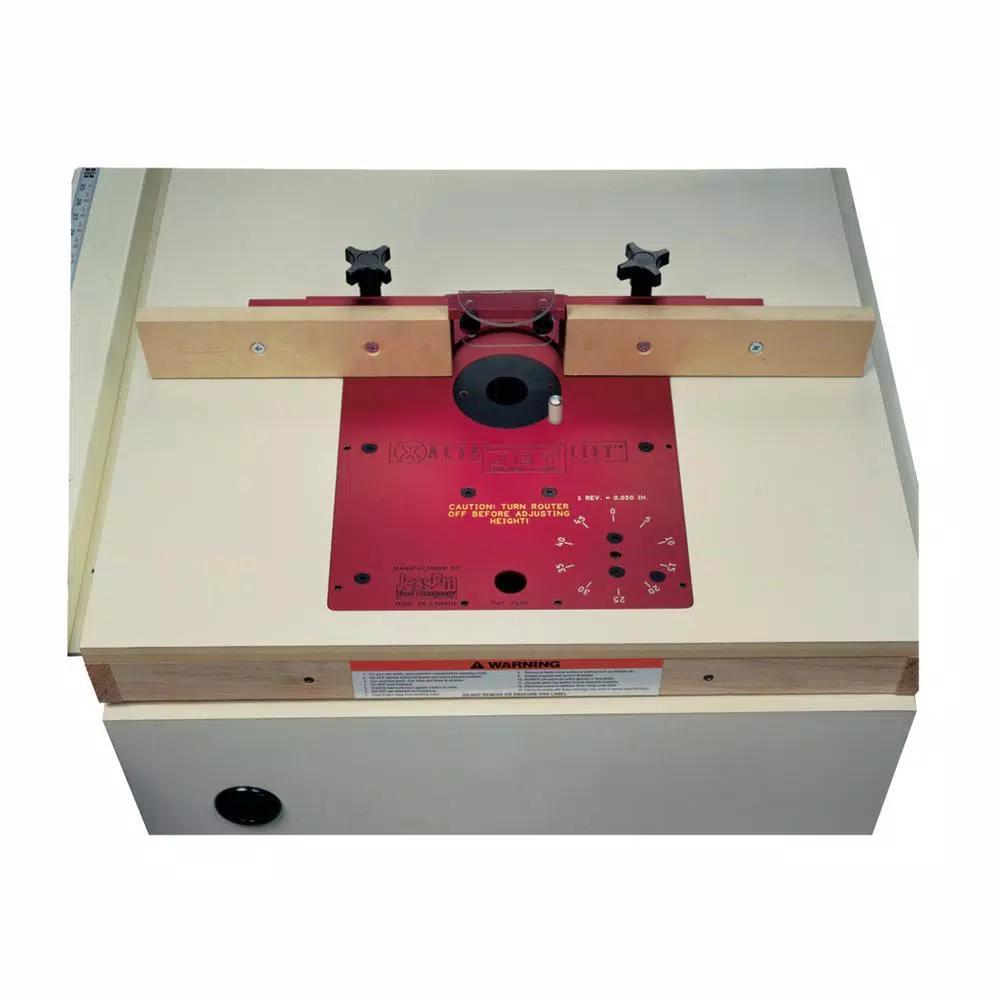 JET XACTA-Lift Router Lift with Deluxe Fence and Anodized Aluminum Plate