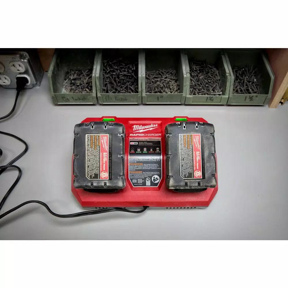 Milwaukee M18 18V Lithium-Ion Dual Bay Rapid Battery Charger