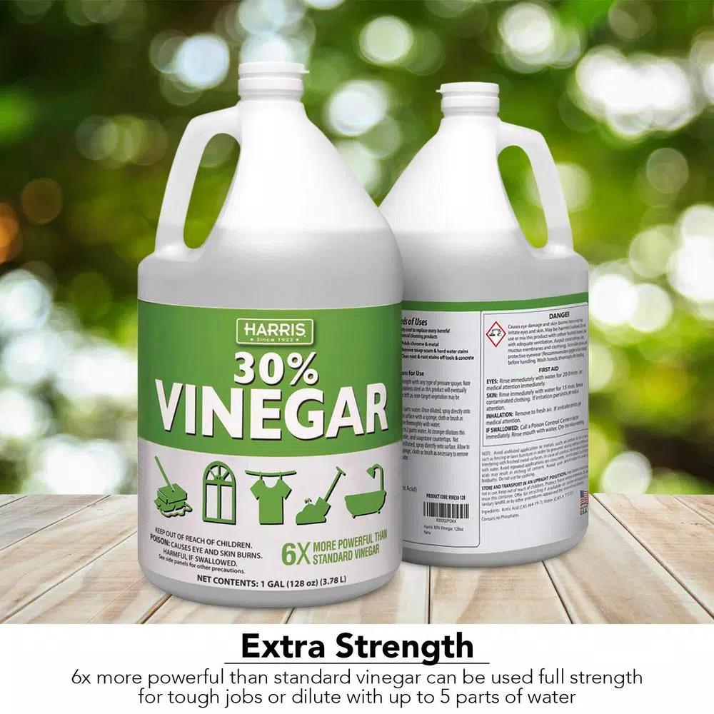 Harris 30% Cleaning Vinegar Concentrate (128 oz) with 32 oz Professional Spray Bottle