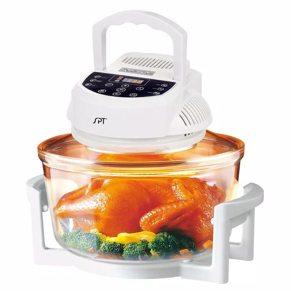 SPT 1300W White Digital Countertop Convection Oven with 6 Pre-Programmed Settings