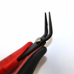 Hakko CHP PNB-2005 Long Nose Angled Pliers, 45° Angle, Serrated Jaws thumbnail 5