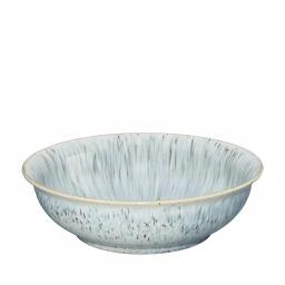 Denby Halo Stoneware 26 fl. oz. Curved Shallow Serving Bowl, Black thumbnail 1