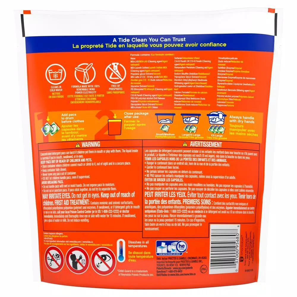 Tide PODS Plus Febreze Sport Odor Defense Laundry Detergent Pods, Active Fresh, 15-Count