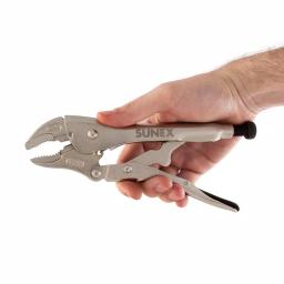 SUNEX TOOLS Sunex 4-Piece Locking Pliers Set - Curved, Long Nose, and Straight Jaw thumbnail 5