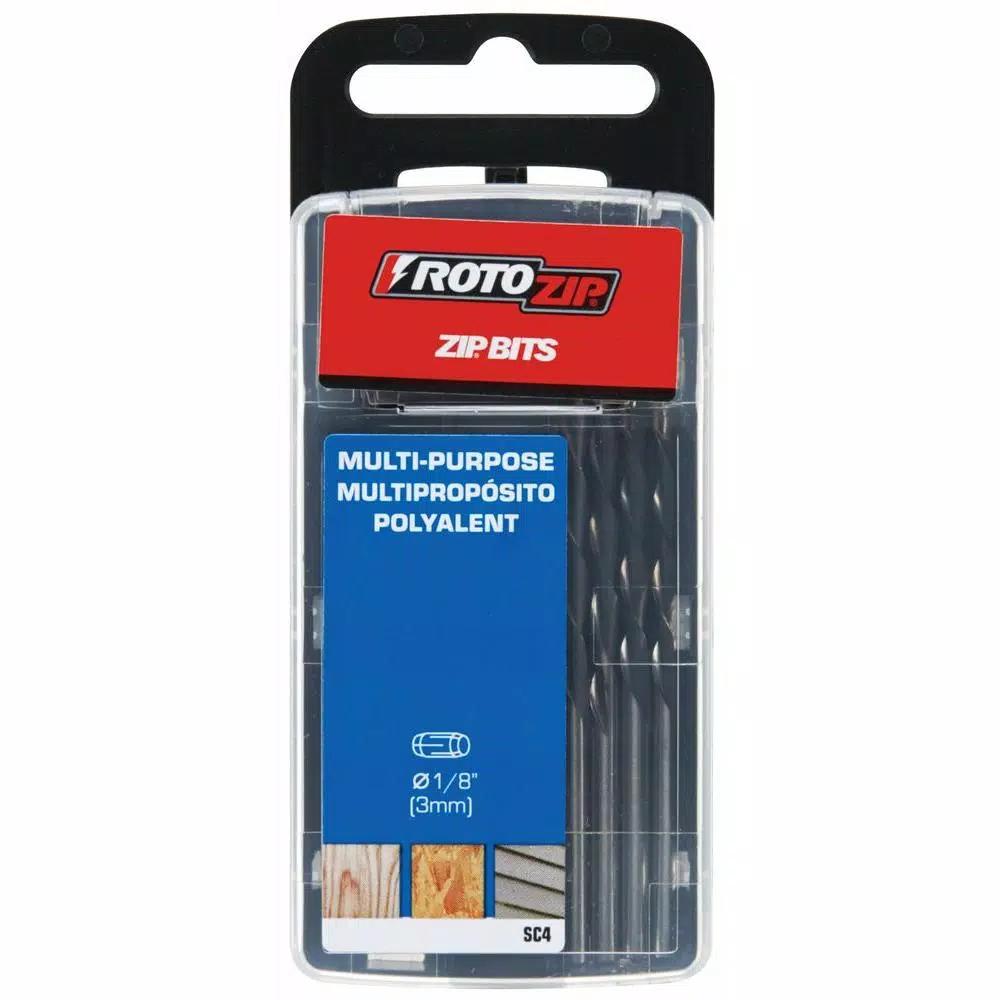 Rotozip 1/8 in. Saber-Cut Wood and Fiberglass Rotary Bits, 4-Pack