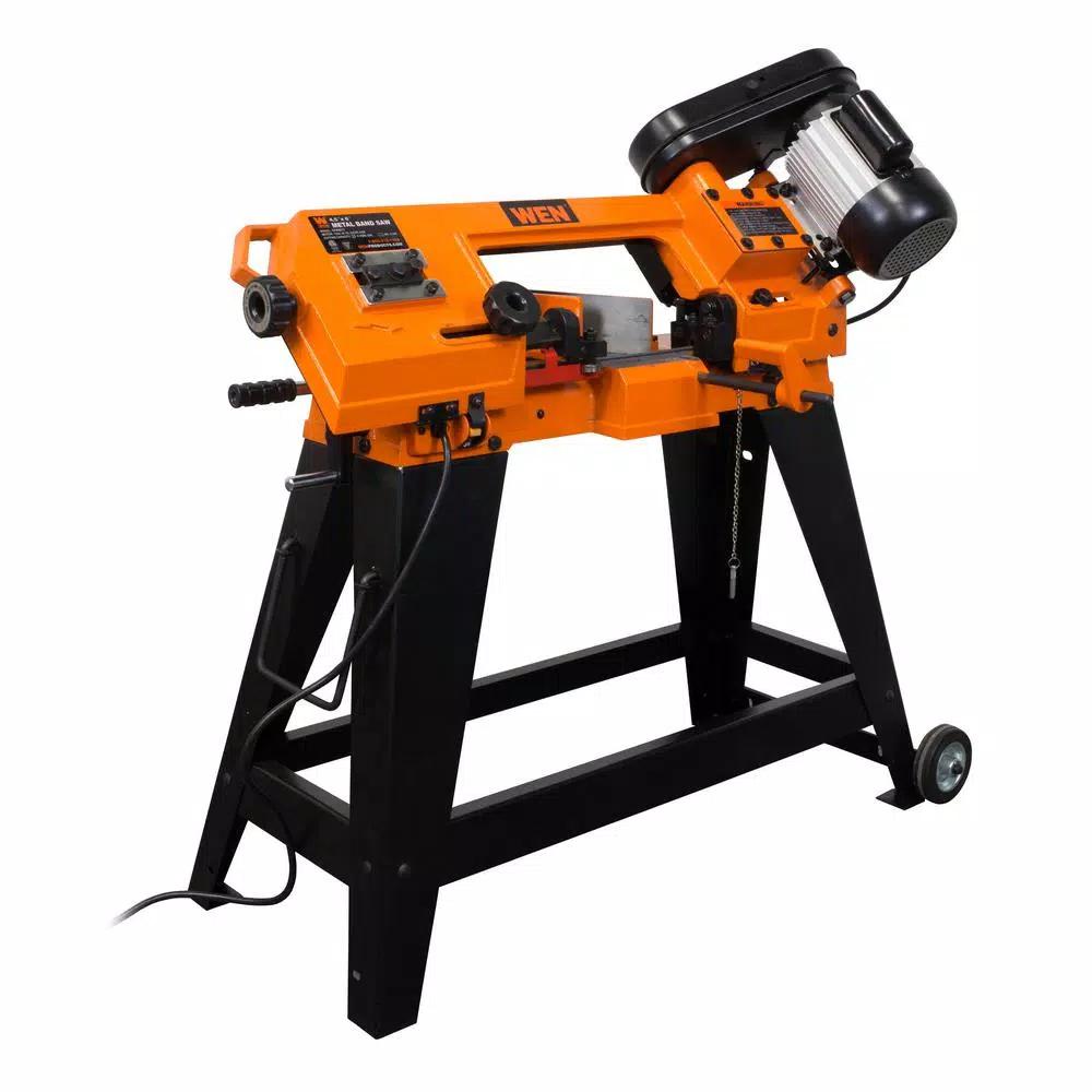 WEN 4.6 Amp Metal-Cutting Band Saw with Stand, 4 in. x 6 in. Capacity, Variable Speed