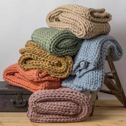 DONNA SHARP Coral Chunky Knit Acrylic Throw Blanket, 40 x 50 in thumbnail 2