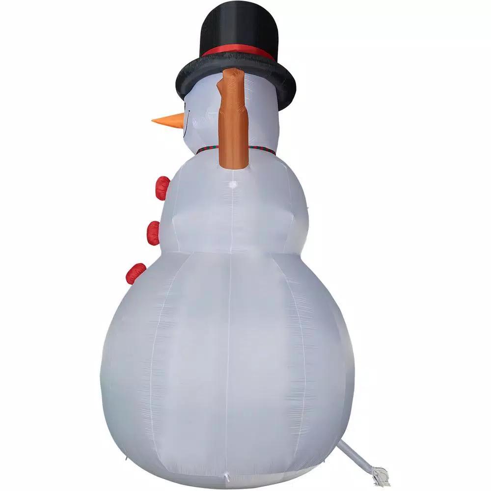 Fraser Hill Farm 20 ft. Jolly Snowman Christmas Inflatable with RGB Lights