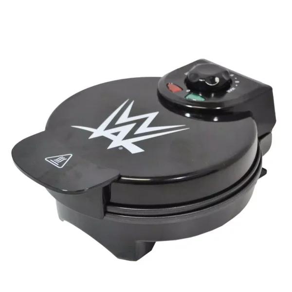 Uncanny Brands WWE Championship Belt Waffle Maker - Black Non-Stick American Waffle Iron