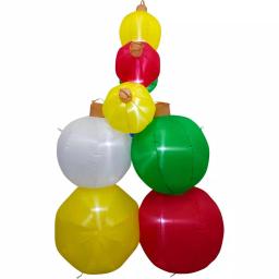 Fraser Hill Farm 8 ft. Pre-Lit Ornament Balls Christmas Inflatable thumbnail 4