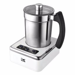 Kalorik Electric Milk Frother, 13.5 oz. Stainless Steel Frothing Vessel, White and Stainless Steel thumbnail 2