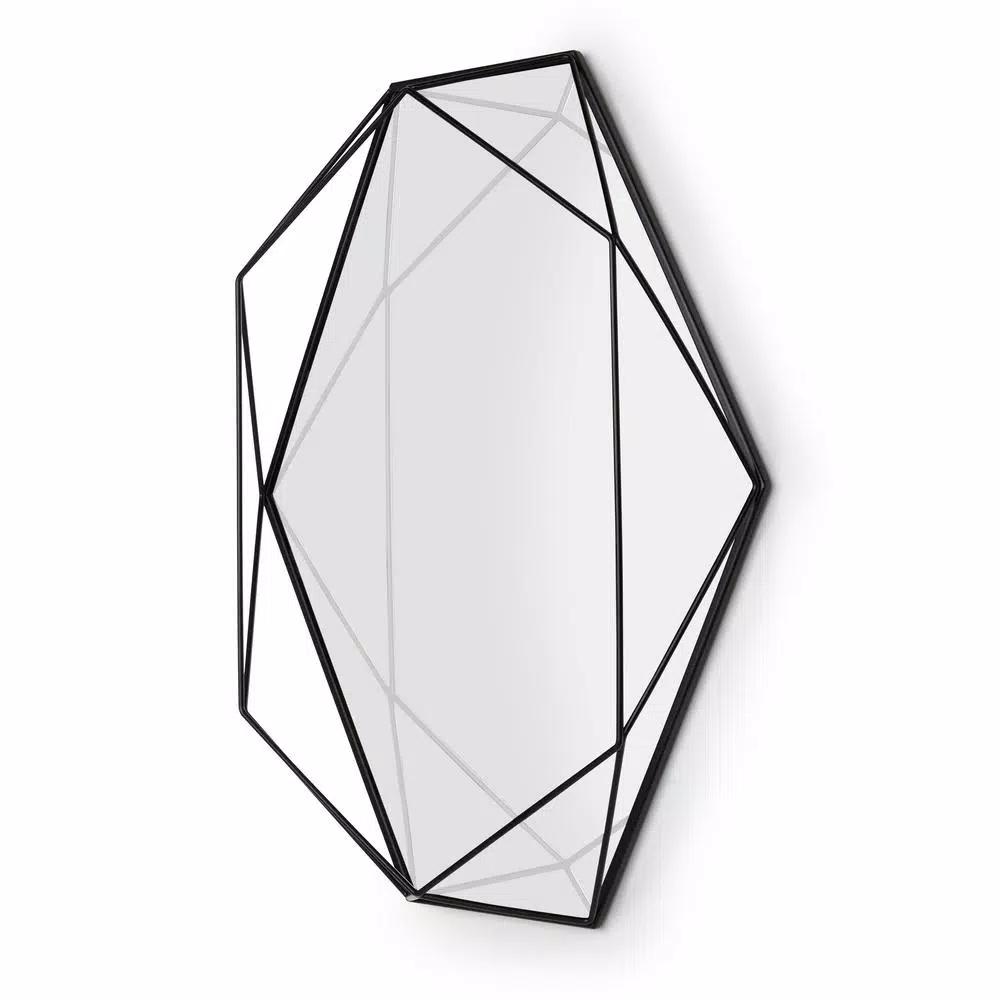 Umbra Prisma Modern Wall Mirror - Black Metal Frame (22.38 x 17 in)