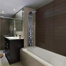 AKDY 65 in. 8-Jet Shower Panel System, Space Gray Brushed Stainless Steel with Rainfall, Waterfall & Wand thumbnail 14