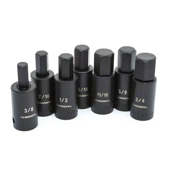 Husky 1/2 in. Drive Impact Bit Socket Set, Torx and SAE/Metric Hex, 21-Piece