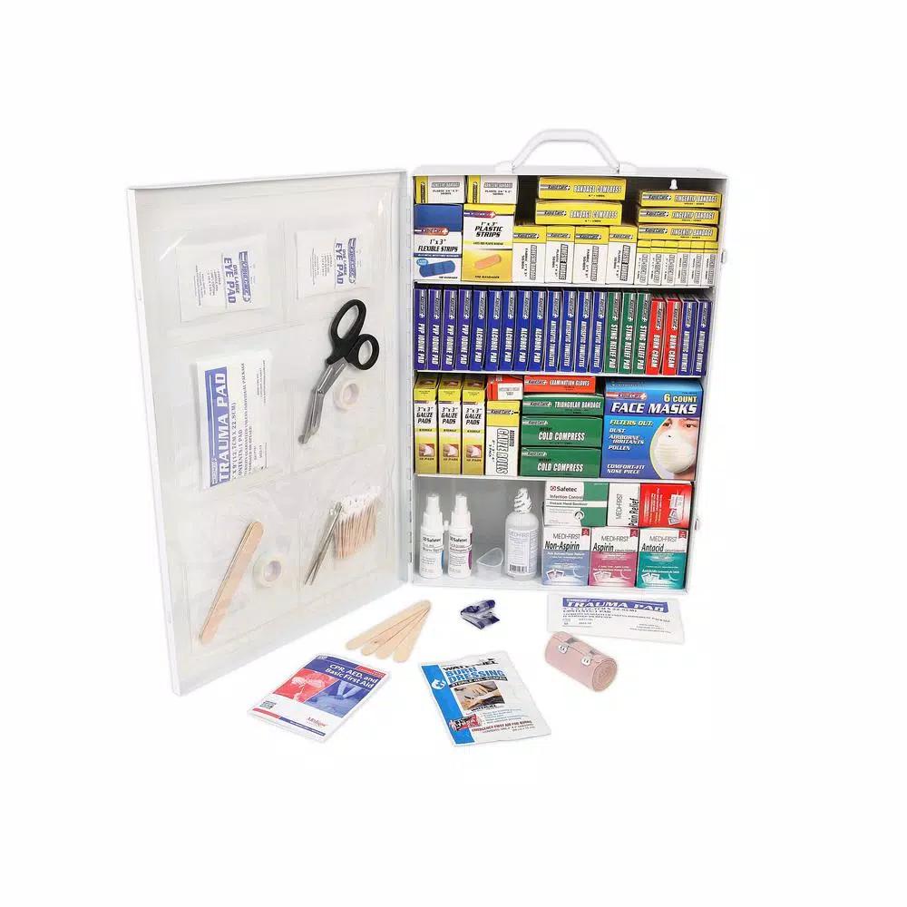 Rapid Care 1500-Piece 4-Shelf First Aid Cabinet - ANSI 2015 Class A+ OSHA Compliant