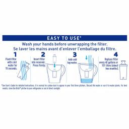 Brita Mist Water Filter Pitcher, 48 oz. Capacity, Dark Blue, BPA Free thumbnail 6