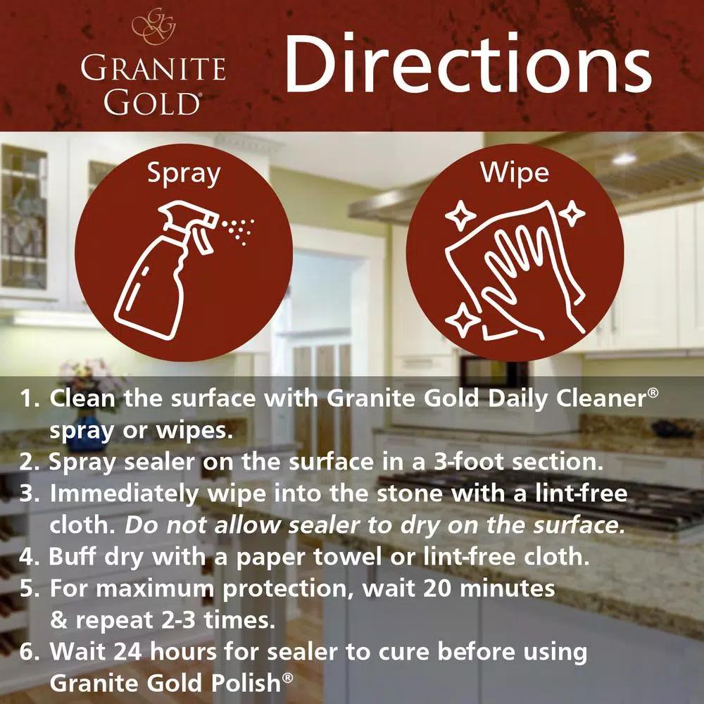 Granite Gold Sealer 2-Pack, 24 oz. Spray Bottles for Natural Stone Protection