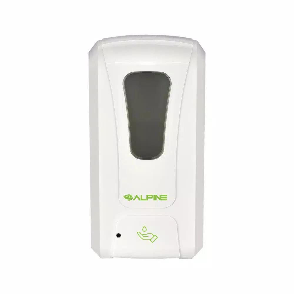 Alpine Industries 1200ml Automatic Hand Sanitizer Dispenser with Floor Stand, White