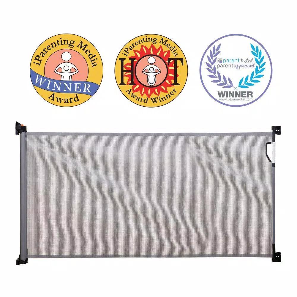 Dreambaby Retractable Indoor/Outdoor Safety Gate, Grey, Fits Up to 55 in. Wide