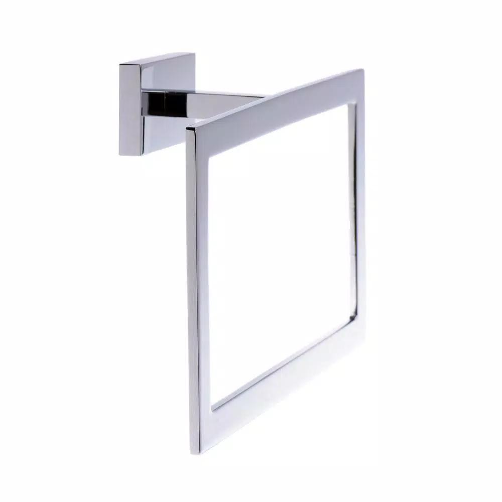 Italia Genoa Polished Chrome Towel Ring - Solid Brass Hand Towel Holder