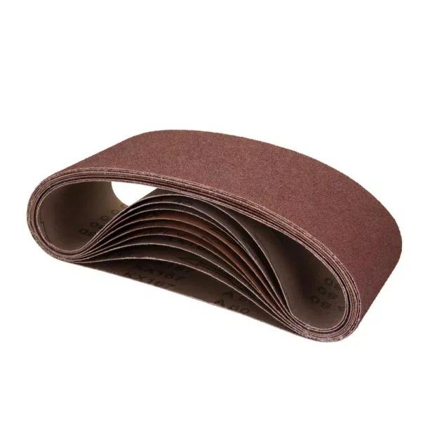 POWERTEC 4 in. x 24 in. Aluminum Oxide Sanding Belt Assortment, 12-Pack (60-400 Grit)