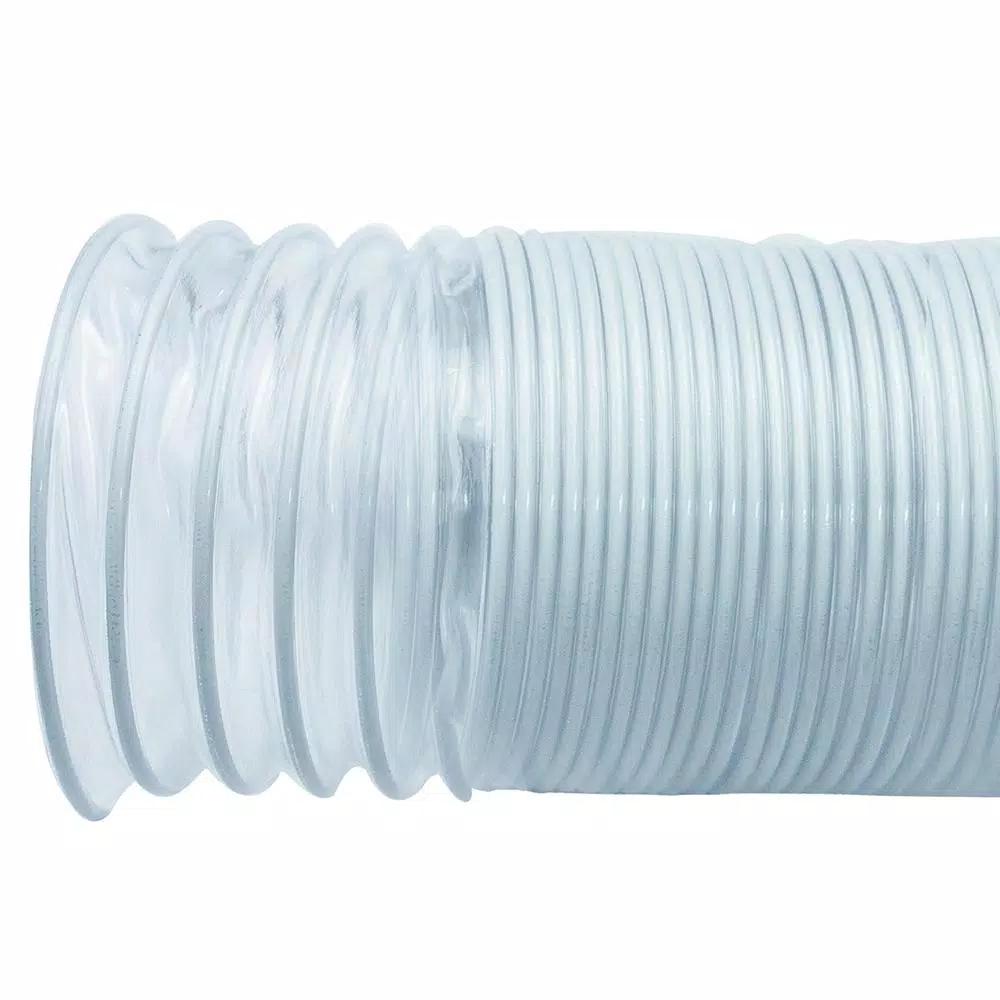 POWERTEC 3 in. x 50 ft. Clear PVC Heavy-Duty Flexible Dust Collection Hose