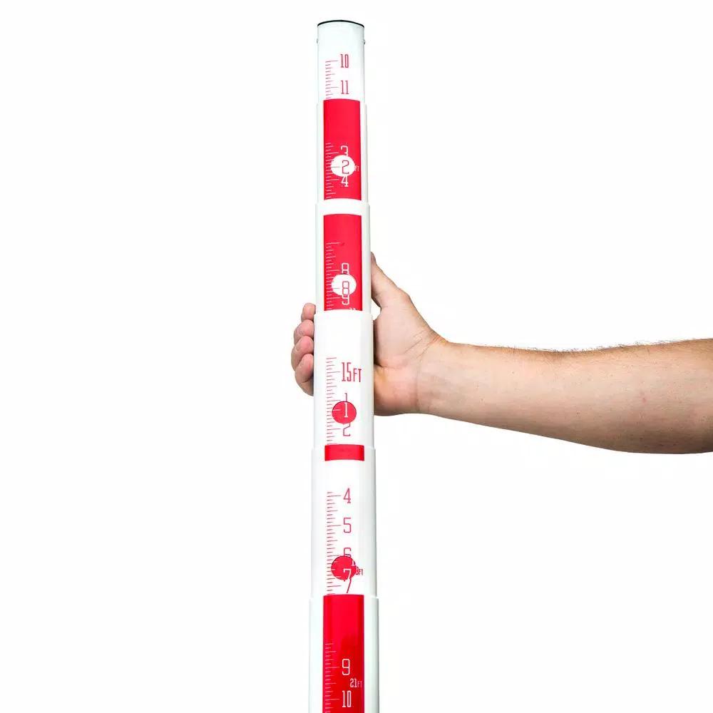 AdirPro 25 ft. Oval Fiberglass Surveyor Leveling Grade Rod